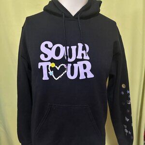 Olivia Rodrigo Sour Tour Hoodie Large Black Size Small Official Concert Merch Co